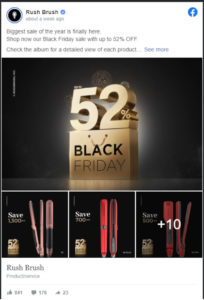 Social media shops are a great way to increase your Black Friday  reach. 