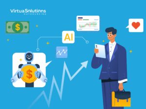 AI growth concept with business professional