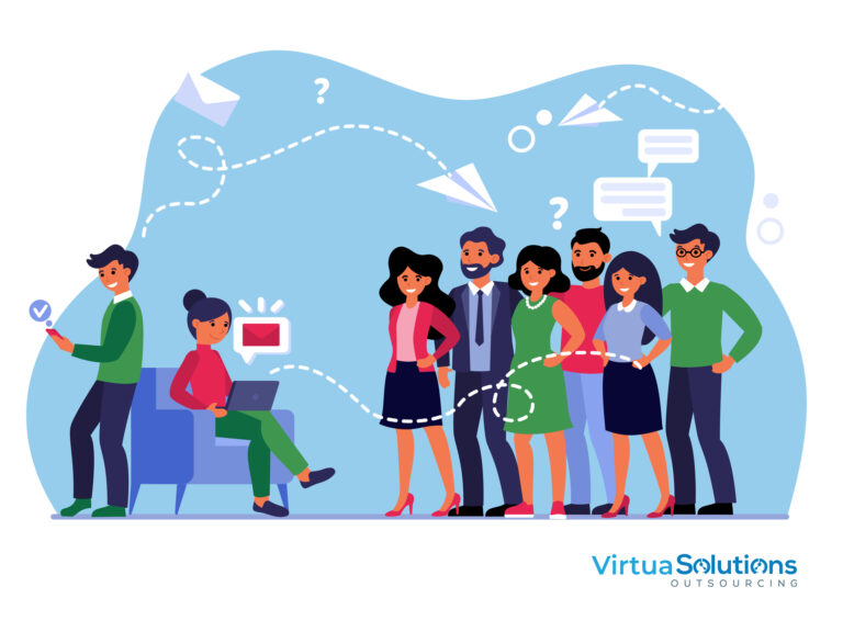 Virtua team communicating through channels
