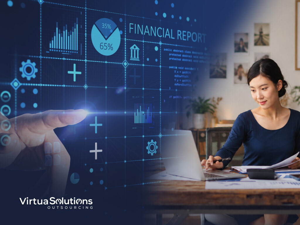 Financial reporting and digital accounting technology.
